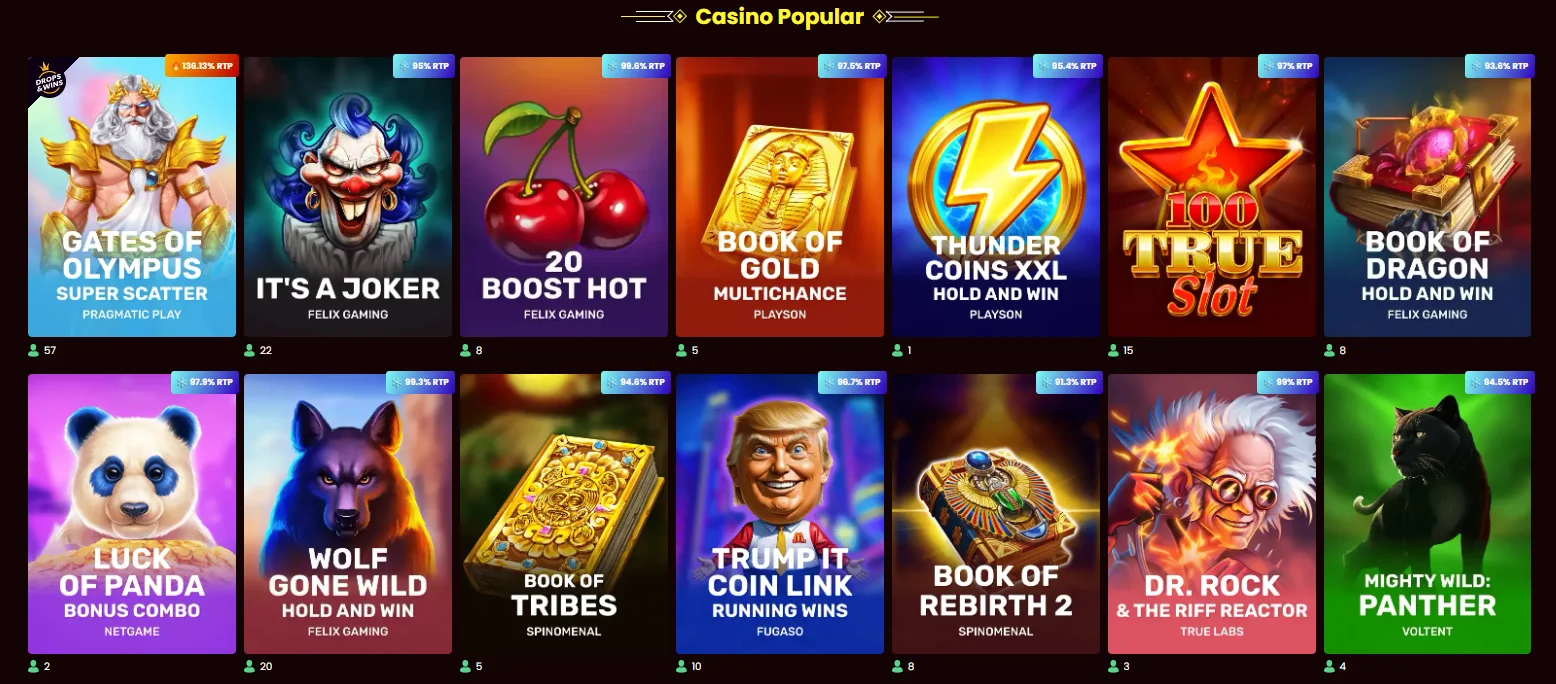Casino bonus og free spins